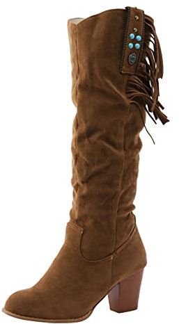 Generisch Damen Kurze Stiefel quadratischer Absatz Kurze Stiefel Freizeitschuhe Mode weiche Sohle Damen Stiefel Schuhe rutschfeste Schuhe Damen Schuhe Weite H 41 (Brown, 39)