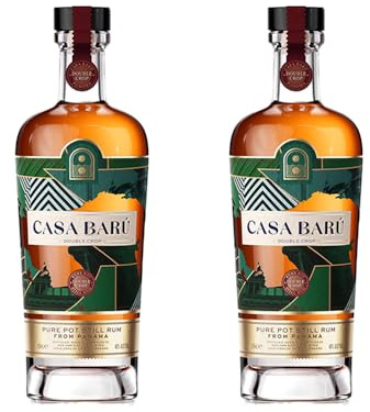 Casa Barú Double Crop Rum 2 x 70cl 40% ABV Pure Pot Still Panama Rum