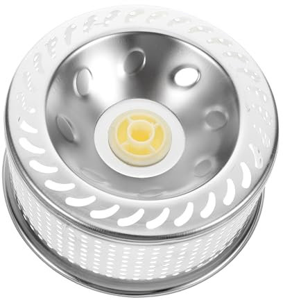 JEWEDECO Cubo De Fregona Filtro De Drenaje De Acero Inoxidable Cesta De Limpieza Para Uso Doméstico y Comercial Colador Giratorio Para Pisos