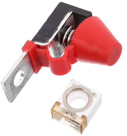 PRETYZOOM 150a Blocco Fusibile Terminale Batteria Singolo in Plastica e Lega di Zinco per Imbarcazioni Installazione Semplice Protezione Cortocircuiti