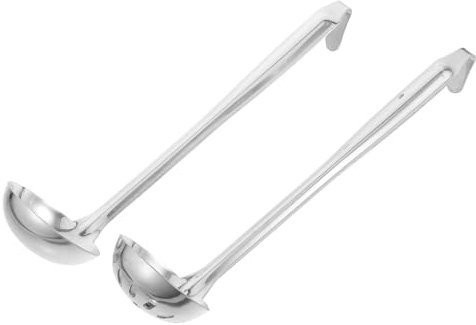 CHICAMPERA 2pezzi Mestolo Acciaio Inossidabile Per Zuppa Con Fessure e Gancio Utensili Multifunzionali Per Cucina Cucchiaio Colino Da Hot Pot Design Compatto e Facile Da Pulire