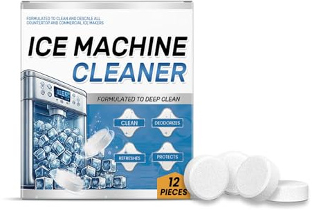 Detergente anticalcare per macchina del ghiaccio, detergente per la pulizia profonda, pastiglie di lavaggio, pastiglie anticalcare, aiuta a rimuovere acqua dura e accumuli di minerali (1)