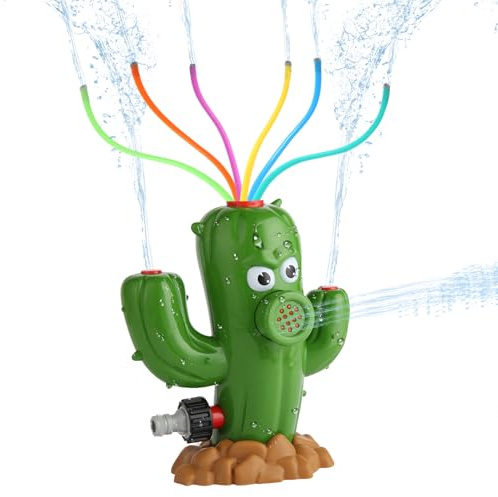 Delycazy Wasserspielzeug für Kinder, Outdoor Kaktus Wassersprinkler