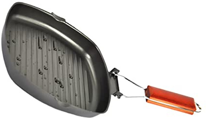 Cabilock Sartén para Bistec Antiadherente de Plancha para Barbacoa Plegable Sartén Elegante para Carne Diseño Cuadrado para Cocinar Bistec y Panqueques Cualquier Cocina