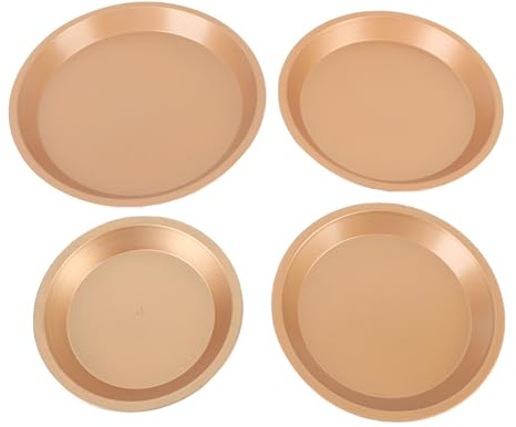 RASTKY Set di Teglie per Pizza Al Carbonio - Teglie per Pizza da 6, 7, 8, 9 Pollici con Riscaldamento Uniforme, per Multifunzionali per Cucinare, Cuocere Al Forno, Grigliare
