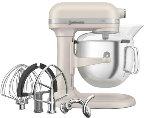 KitchenAid Artisan Planetaria Ciotola Sollevabile 6,6L Milkshake | Impasta gli impasti più densi, fino a 14 pizze per volta; 11 velocità, corpo interamente in metallo e design iconico