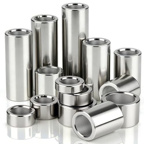 qjuwhua 12 casquillos distanciadores 6 mm IDx8 mm ODx30 mm L espaciadores de acero inoxidable 304 casquillos espaciadores redondos sin rosca interior, columnas para tornillos M6 para construcción