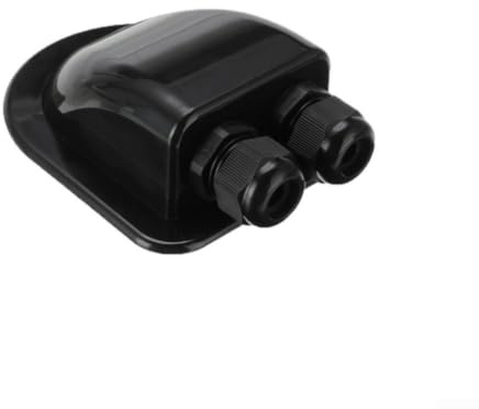 Doppia scatola passacavi per montaggio sul tetto, pannello solare per cavi da 6-12 mm, scatola di passaggio impermeabile per camper, camper, furgoni e barche, senza fori (nero)