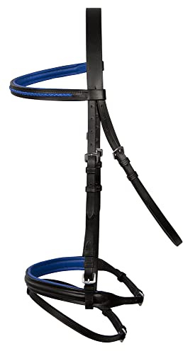 PFIFF Basicline Trensenzaum, schwarz-blau Cob