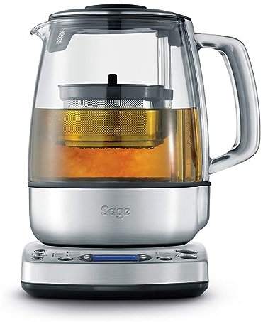 Sage - The Tea Maker Compact - Smart Tea Infuser with 5 Presets for Green, White, Oolong, Herbal & Black - Variable Temperature & Steep Time - 4 Cup / 1L Capacity - Smoked Hickory