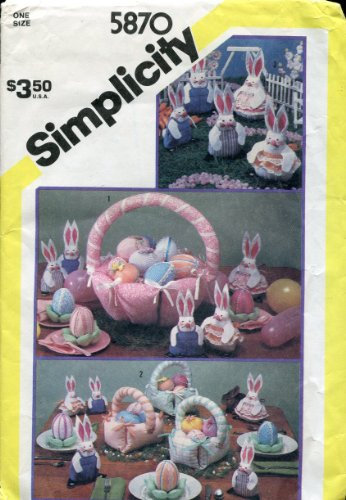 Simplicity Crafts Schnittmuster 5870 ~ Hasen, dekorierte Eier und Osterkorb