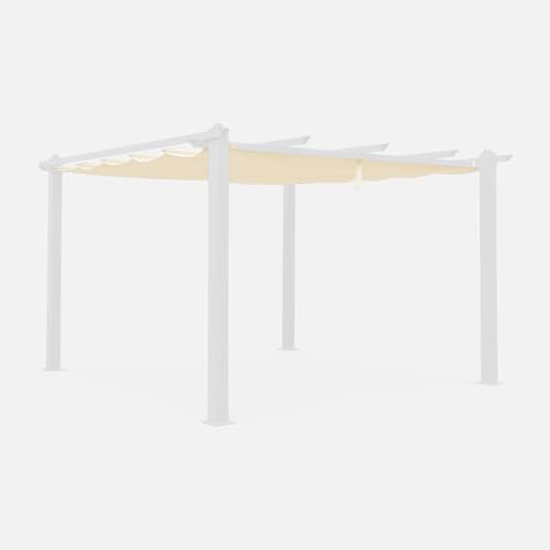 Alice's Garden - Toile de Toit écrue pour tonnelle 3x4m Condate - Toile de Rechange pergola. Toile de Remplacement