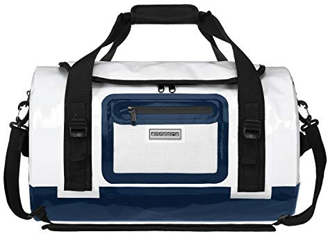 anndora Wasserfeste Sporttasche 30 L Reisetasche Weiß | Dry Bag, wasserfest, Gurte, faltbar
