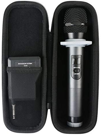 Khanka Hart Tasche Case für Fifine Kabelloses Mikrofon Dynamisches Handmikrofon Handheld Kabelloses Mikrofonsystem.(Nur Tasche)