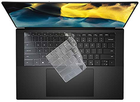 Ultradünne Tastaturabdeckung für Dell XPS 15 9500 9510 9520 9530 15,6 Zoll, XPS 17 9700 9710 9720 9370, Dell XPS 15 9500 Zubehör, transparent (US Layout)