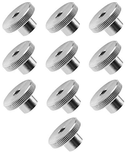 Create idea M4 DIN466 - Dadi zigrinati per pollice, filettatura femmina, in acciaio inox 304, colore: Argento