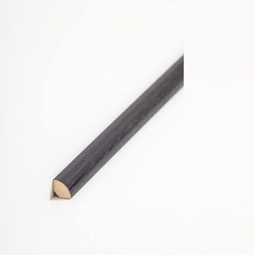 Südbrock | Battiscopa 12.29 | Nero | 12 x 12 x 2000 mm | Laccato | Battiscopa in legno massello | Listello a pavimento | Design elegante | 10 metri