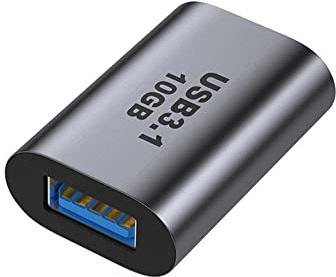 NFHK USB-C USB 3.1 Type C Female to USB 3.0 A Female Data Adapter 10Gbps Data Power for Laptop Tablet Phone