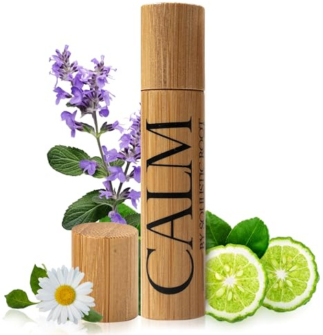 Soulistic Root Calm Essential Oil Roll On for Women – Aromatherapy Blend w/Lavender, Chamomile, Clary Sage – Rollerball for Relaxation, Self Care, Skin, Massage, Wellness & Gift Ideas – 10ml Bottle