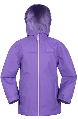 Mountain Warehouse Torrent Kids Waterproof Rain Jacket | Lightweight & Breathable Raincoat for Boys & Girls, Hooded & Taped Seams, 2 Pockets for Convenient Storage, For Wet Weather