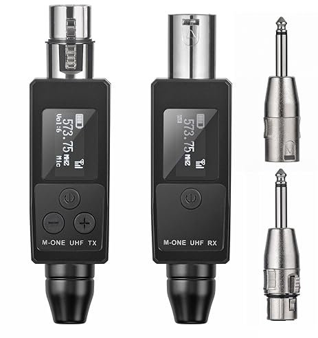 Système Sans fil UHF de Microphone, Émetteur et Récepteur XLR Sans fil pour Micro Dynamique, Micro Condensateur, Mixeur audio, Stème de Sonorisation