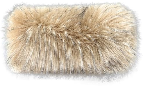 Asudaro Damen Pulswärmer Kunstfell Fellstulpen Fell Manschette Handschuhe Faux Pelz Armstulpen Flauschiger Handwärmer Handmuffen Armwärmer Für Frauen Winter Alltag Mode Party Festival Khaki