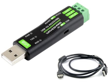 USB to RS485 RS232 Serial Converter Adapter Onboard FT232RNL Chip,Onboard TVS Diode, Surge Protection & ESD Protection,300bps ~ 921600bps Baud Rate,Supports Mac, Linux, Android, Win11/10/8.1/8/7