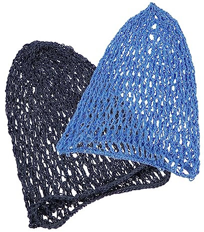 GALPADA 2stücke Haarnetz Schlafhaube Handgefertigte Haarkopfbedeckung Häkelmaterial Elastische Und Atmungsaktive Haaraccessoires Für Und Mädchen Und Hellblau