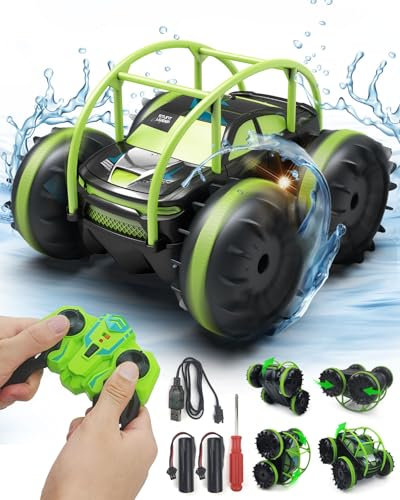 Aucaer RC Cars, All Terrain Stunt Car With 360°Flip, 2.4GHz Radio Controlled - Waterproof, Birthday Gift for Boys & Girls Ages 3-12, Indoor & Outdoor Play