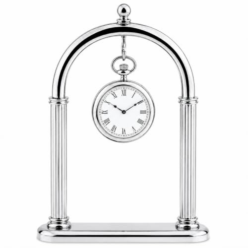 Taschenuhr-Präsentationsständer, Vollbogen-Chromhalter, Uhr nicht im Lieferumfang enthalten