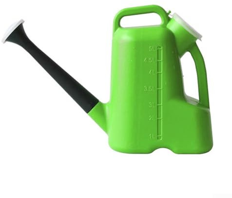 Arrosoir en plastique de 3 L avec long bec et couvercle, arrosoir de grande capacité pour fleurs, pour arroser les plantes d'intérieur, les herbes et les légumes, avec un couvercle bien ajusté (vert)