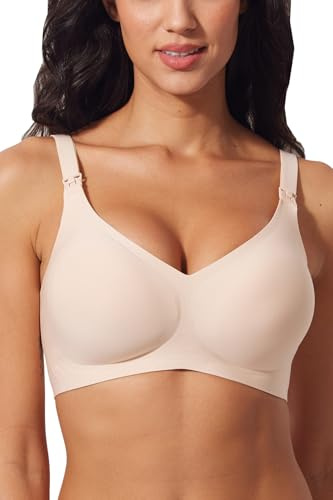 ZUMIY Soutien-Gorge d'allaitement pour l'allaitement, Soutien-Gorge de Grossesse Ultra Doux et Confortable, sans Couture, Bretelles Larges Réglables, Coussinets Amovibles