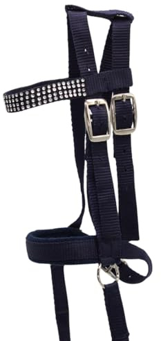 PFIFF 103126 Trensenzaum „Lotty“ für Spiel- & Holzpferde, Spieltrense, Trense für Spielpferd, Einheitsgröße, Blau