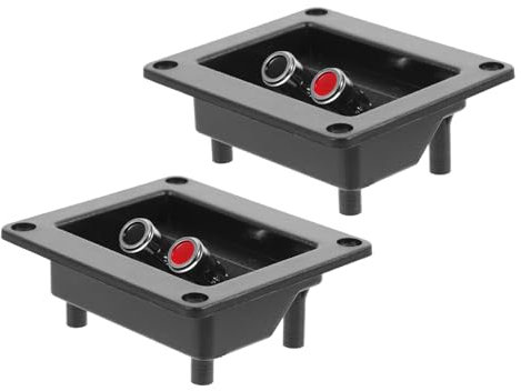 SHINEOFI 2pezzi Terminale Altoparlante in Acciaio Piastra Di Montaggio Per Connettori Terminali Subwoofer Terminali Box Altoparlante e Connettori Sgancio Rapido