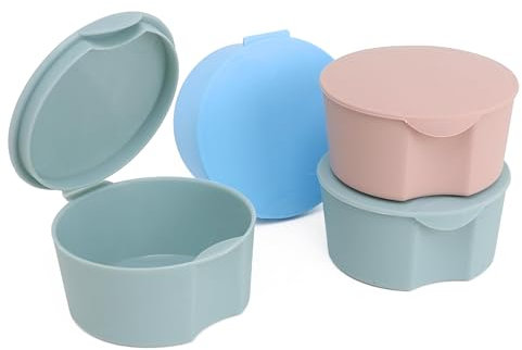 DIVCHI Mini Food Storage Containers – Set of 4 Small Airtight Containers with Lids for Snacks Fruits Salad Baby Food & Travel