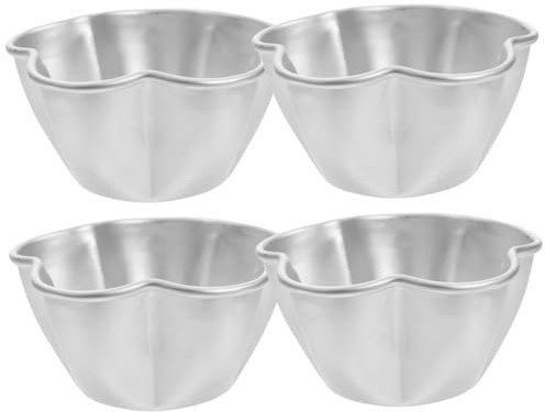 VALICLUD Moldes para Tarta de Huevo 4 Piezas en Aleación de Aluminio