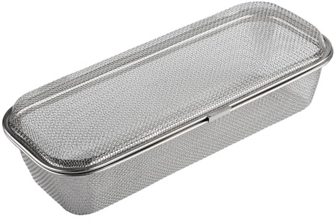 Filteilect Cesta de acero inoxidable para utensilios de lavavajillas para objetos pequeños, soporte para cubiertos y palillos, compatible con la mayoría de lavavajillas estándar, ahorra espacio y es