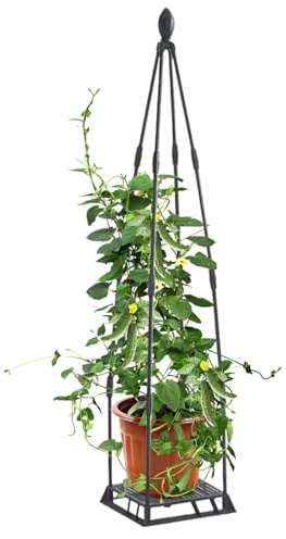 Rankgitter für Kletterpflanzen - Metall Outdoor Rankgitter für Kletterpflanzen - Schwerlast Rostfreier Rahmen Rack Turm für Gurke Rose Blumenwachstum Terrasse Balkon
