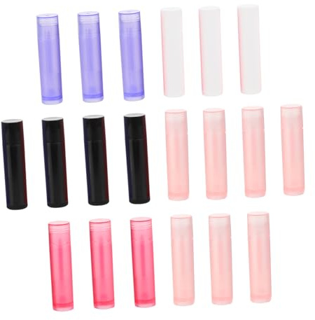 DECORNIJIA Leere Lippenstifthülsen mit Einzigartiger Säulenform 50 Stück aus Leichtem Pp Material Lippenbalsam Behälter 5g Selbstgemacht zur Aufbewahrung und Nachfüllung von Lippenpflege