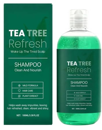 Tea Tree Shampoo, Deep Cleanser, Dandruff, Helps Promote Hair Growth, Tea Tree Oil for Scalp, Soothes Itchy Scalp, for Men and Women Oily and Greasy Hair (1)