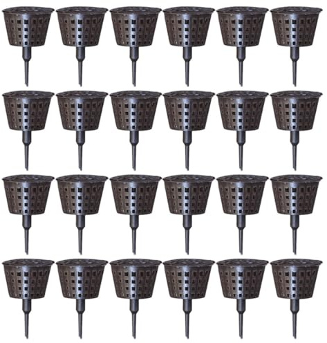 DEARMAMY 30pcs Bonsai Cover Box Garden Fertilization Basket for Garden and Nursery with Black Plastic Material, Elegant Appearance, Strong Applicability, Automatic Fertilization, Decorative