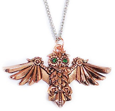Anne Stokes Aviamore Eule Steampunk Uhrwerk Vogel Anhänger Halskette