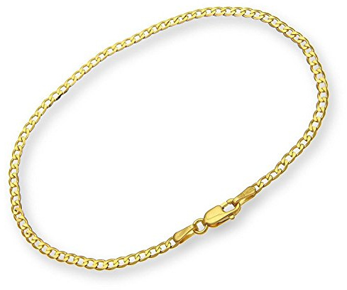 PRINS JEWELS Panzerarmband 14 Karat 585 Gelbgold Armband 3 mm Breit (23)