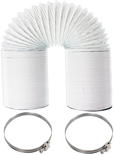 SPARES2GO Universal Tumble Dryer Extra Long 10m Vent Hose Pipe + Screw Clips (4 / 100mm)