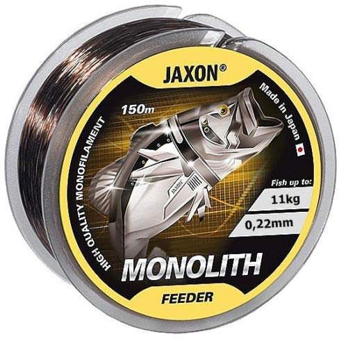 Jaxon Angelschnur Monolith Feeder 150m / 0,16-0,35mm Spule Monofile Feederschnur (0,22mm / 11kg)
