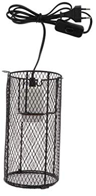 Tubayia Panier de protection pour lampe en fer avec support de lampe E27