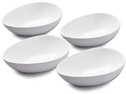 Wm Bartleet & Sons Traditional Set of 4 Porcelain Avocado, Guacamole Serving Dish 13cm – White