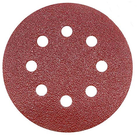 ALBOYI 50PCS Sanding Discs 5 Inch, 40 Grit Hook and Loop Sandpaper with 8 Holes, Sanding Pads for Random Orbital Sander, Durable Abrasive Discs for Wood Metal and Paint Removal