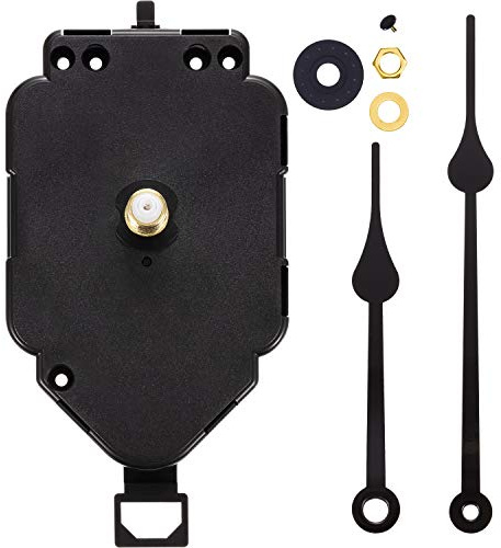 Hicarer Reemplazo del Movimiento del Reloj Péndulo Mecanismo de Movimiento de Reloj de Cuarzo con Péndulo de Eje Largo (Longitud del Eje 9/10 Pulgadas/23 mm)