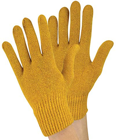 Sock Snob - Ladies/Womens Knitted Winter Warm Magic Thermal Wool Gloves for Cold Weather (Mustard, One Size)